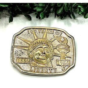 Vintage 1986 Statue Of Liberty Centennial Belt Buckle